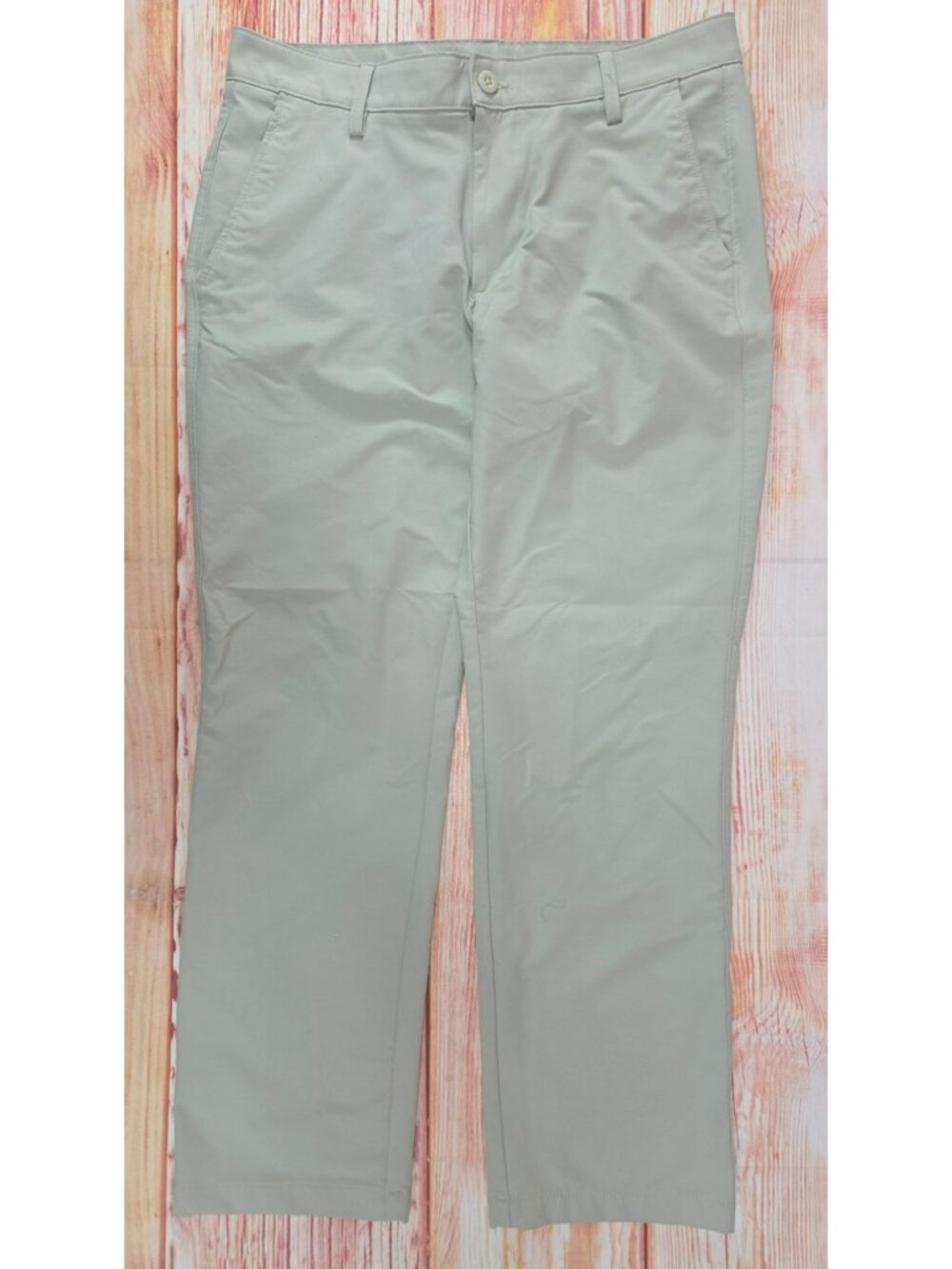 Under Armour Mens Khaki Straight Leg Pants 34/30 Performance Trousers